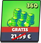 Pack de 360 gemas de Brawl Stars