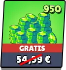 Pack de 950 gemas de Brawl Stars